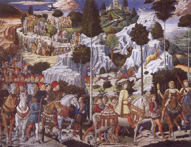 Benozzo Gozzoli The Procession of the Magi,Procession of the Youngest King